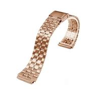 18 mm feines Stahlarmband, kompatibel mit CASIO A158/A159/A168/A169/B650/AQ230/700, klassisches kleines quadratisches silbernes Blockmetallarmband(Rosegold 5)