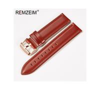 (18 mm - Hellbraun (Rose)) Neues Echtlederarmband 18 mm 20 mm 22 mm Schwarz Braun Rot Rindsleder Uhrenarmband