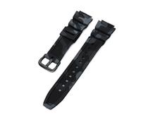 18 mm, kompatibel mit Casio W-218H AE1200/1000W/1300 W-800H 216H 735H, weiches Gummi-Armband, Silikon, Sport, schweißfest, Uhrenarmband(Camouflage Black,18MM_BLACK BUCKLE)