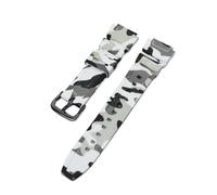 18 mm, kompatibel mit Casio W-218H AE1200/1000W/1300 W-800H 216H 735H, weiches Gummi-Armband, Silikon, Sport, schweißfest, Uhrenarmband(Camouflage White,18MM_SILVER BUCKLE)