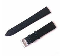 18 mm Morellato Lama Kalb DUBLINO Leder Uhrenarmband Schwarz Silber Ton NEU