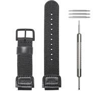 18 mm Nylon-Armband kompatibel mit Casio AE-1200WH AQ-S810W SGW-300H 400 Leder-Ersatzarmband - schwarze Schnalle