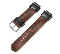 18 mm Nylon-Uhrenarmband, kompatibel mit Casio AE1200/1300 W800H SGW400 F91W F84 F105/108/A158/168, Herren-Sportarmband aus Stoff und Leder(Brown)