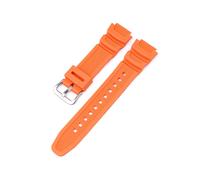 (18 mm, Orange S) Gummi-Uhrenarmband für Casio Aq-s810w/s800w Ae-1000w Sgw-400h/300h/500h W-735h Silikon