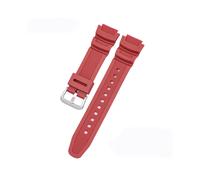 (18 mm, Rot S) Gummi-Uhrenarmband für Casio Aq-s810w/s800w Ae-1000w Sgw-400h/300h/500h W-735h Silikon