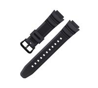 (18 mm, Schwarz B) Gummi-Uhrenarmband für Casio Aq-s810w/s800w Ae-1000w Sgw-400h/300h/500h W-735h Silikon