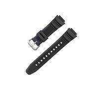 (18 mm, Schwarz S) Gummi-Uhrenarmband für Casio Aq-s810w/s800w Ae-1000w Sgw-400h/300h/500h W-735h Silikon