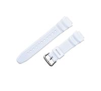 (18 mm, Weiß S) Gummi-Uhrenarmband für Casio Aq-s810w/s800w Ae-1000w Sgw-400h/300h/500h W-735h Silikon