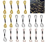 18 Stück Stickgarn, 8m Stickgarn Set, Perlgarn, Stickgarn Baumwolle, Stickgarn Anchor, Kreuzstich Fadenset für Bastelarbeiten (Gold, Silber, Rose Gold)