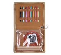 18 Stück Stricknadeln Set Austauschbar Rundstricknadeln 3mm bis 6mm Aluminium Knit Pro Rundnadel Kit mit 40cm-100cm Kabel, Metall Circular Knitting Needles für Anfänger Häkelgarn