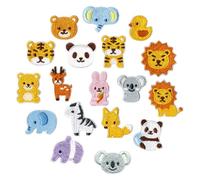 18 Stück Tier Bügelflicken, Flicken zum Aufbügeln, Patches Klett, DIY Patches zum Aufbügeln, Aufnäher Zoo, Flicken zum Aufbügeln Kinder für Kinderkleidung, Hosen, Rucksäcke, Hüte, Jeans, Bunt