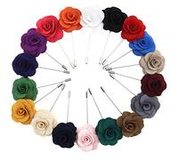 18 Stücke Männer Boutonniere Revers Pin Rose Blume Sortiert mit Geschenkbox Hochzeit Corsage Männer Anzug