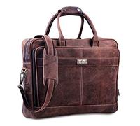 18 Zoll leather Laptop-Tasche für Männer: messenger Bag aus hochwertigem, weichem Leder Briefcase für den täglichengebrauch - Tasche für Laptop,Computer
