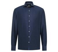 1863 by ETERNA COMFORT FIT Langarm Hemd marine linen 2355-19-ES9V - LINEN QUALITY 44 65