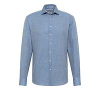 1863 by ETERNA MODERN FIT Langarm Hemd dunkelblau linen 2355-18-XS82 - LINEN QUALITY 40 65