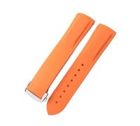18mm 19mm 20mm 21mm 22mm Gummiarmband passend for Omega Seamaster 300 AT150 Speedmaster Planet Ocean passend for Seiko passend for CASIO Silikonarmband(Orange,22MM_GOLD BUCKLE)