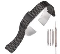 18mm Edelstahl Ersatz Uhrenarmband Kompatibel mit Casio F-108WH AE1200WH A168WA A158WA LA670WGA A700W Damen- und Herrenuhr Zubehör (Black3)