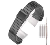 18mm Edelstahl Ersatz Uhrenarmband Kompatibel mit Casio F-108WH AE1200WH A168WA A158WA LA670WGA A700W Damen- und Herrenuhr Zubehör (Black1)