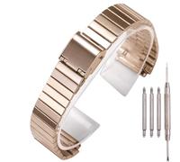 18mm Edelstahl Ersatz Uhrenarmband Kompatibel mit Casio F-108WH AE1200WH A168WA A158WA LA670WGA A700W Damen- und Herrenuhr Zubehör (Rosegold1)