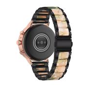 18mm Harz Edelstahl Armbänder für Fossil Women's Charter HR Armband, mit Metall Schnalle Buntes Mode Damen Herren Ersatzarmband Kompatibel mit Fossil Women's Charter HR Uhrenarmband
