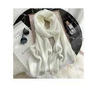(190x40cm,WT18-5 white)2022 New Knitted Cashmere Scarf Warm Winter Pashmina Shawl Wrap Solid Scarves Bandana Female Foulard Thick Blanked