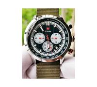 (1963 Chronometer-A) Pilotenuhr 1963, Quarz, drei Augen, 6-polig, Nachtlichtanzeige, robuster Militärstil