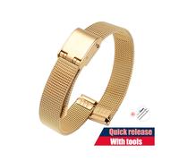 (19mm-typ b Gold) milanese Loop Uhrenarmband 10/12/14/16/17/18/19/20/21/22mm Universal Schnellverschluss