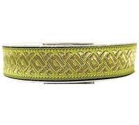 1A-Kurzwaren 10m Borte Webband Keltischer Knoten 16mm breit Farbe: Hellgrün-Gold 16069-hgngo