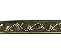 1A-Kurzwaren 10m Mittelalter Borte Webband 50mm breit Farbe: Braun-Gold 50094-brgo