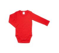 1er bis 6er Pack Baby Langarm Body Bio-Baumwolle Rippjersey "Leela Cotton" ziegelrot 62-68
