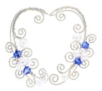 1Paar Ohrhänger Legierung Mit Perlen, Elf Ohrmanschette, Bunt