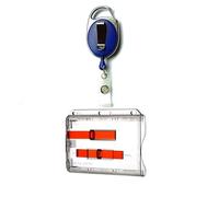 1x Ausweis-Set Ausweisset - Kartenhülle Kartenhalter Ausweishülle mit 2 ROTE Schieber für 2 Karten & Ausweiszipper Ausweishalter Ausweisjojo mit GÜRTELCLIP GROSSE FARBAUSWAHL
