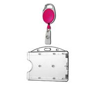 1x Ausweisset - Ausweisjojo Jojo Zipper oval + Kartenhalter Daumeneingriff Kartenhülle Ausweis Hülle querformat horizontal