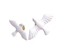 1X Friedenstaube Revers Pin Emaille Pin Brosche Schmuck Corsage Button Kleid Schal Clip Tasche Ornament Praktisch Deft verarbeitet