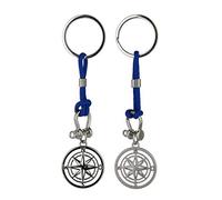 1x Schlüsselanhänger Windrose aus Metall in Geschenkbox