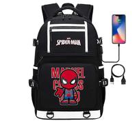 (2) 18 Zoll Super Hero Spider Man USB-Laptop-Rucksack für junge Studenten - Reisetasche mit großer Kapazität