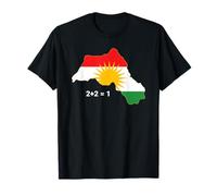 2+2=1 Kurdistan Kurdische Karte Patriotischer Stolz T-Shirt