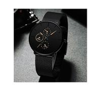 (2)2024 Herren Luxusuhren für Business Casual, ultradünne Herrenuhr mit Edelstahlarmband und Quarzwerk,