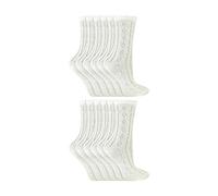 (2-3 Jahre, Weiß) Sock Snob - 12er Pack Mädchen Knöchelsocken | Baumwolle Pelerine Stricksocken für Schule
