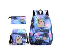 (2) 3 stücke Kawaii Pusheen Katze Rucksäcke Cartoon Pusheen Cosplay Schulranzen Jungen Mädchen Penbag