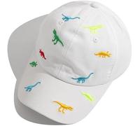2-6 Jahren Sommer Kinder Baseball Cap Dinosaurier Baseballmütze Kappe Snapback Baumwolle Sonnenhut Outdoor Hut Verstellbare Baseballkappe für Junge Mädchen Baby Golf Cap Sport Mütze Anti-UV Sommerhut