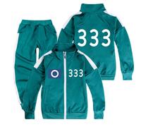 (#2,adults 3XL)Kids Squid Game Pop Hoodie Pullover with Pants Set 2024 Christmas Sport Casual Outfit