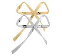 2 Elegante Schleifenbroschen aus Zinklegierung, Kristall Brosche | Silber, 2stücke, Funkelnde Strassdetails, Leicht an Jackenkragen und Hemdkragen zu Befestigen, Weihnachten Feier