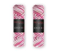 2-er Set Pro Lana Joker 8 color, 100% Baumwolle, 50g/85m LL, Topflappengarn, NS3,5-4,5 (537)