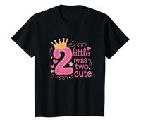 2. Geburtstag Mädchen Prinzessin Little Miss Two Cute Girl Party T-Shirt