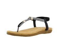 2Go Fashion Damen 8018-811 Flache Sandale, Schwarz, 41 EU