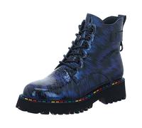 2 GO FASHION Schnürstiefeletten für Damen, blau, Größe 39 EU