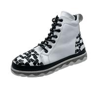 2 GO FASHION Schnürstiefeletten für Damen, weiß, Größe 39 EU