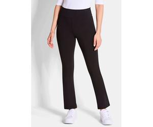 2-in-1-Hose GOLDNER "Ausgestellte Leggings im Doppelpack", Damen, Gr. 54, N-Gr, schwarz (schwarz, schwarz), Obermaterial: 95% Baumwolle CO. 5% Elasthan EL., weit, Hosen, Rundumschlupfbund (99577502-54