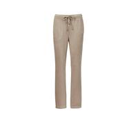 2-in-1-Hose GOLDNER "Freizeithose SARA in Veloursleder-Optik", Damen, Gr. 46, N-Gr, beige (kitt), Obermaterial: 90% Polyester PES. 10% Elasthan EL., Hosen (21092753-46) kitt